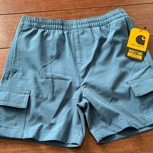 NWT Carhartt Boys Blue Cargo Board Shorts